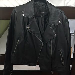 Black leather jacket